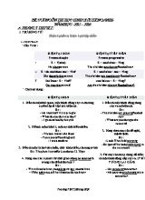 Đề cương ôn thi học sinh giỏi Tiếng Anh 6 - Năm học 2015-2016 - Trường THCS Hưng Hội
